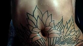 Hey, watch this hot tranny squirting backstage on webcam with wild tattooed action!