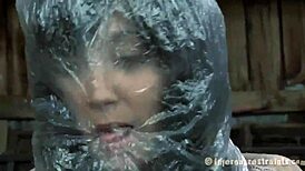 Brunette Babe Uses Sex Toy for Masturbation and Cum in BDSM Scene