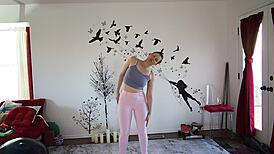 yoga lesson 371 with cute mature milf guiding moves