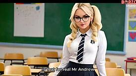 dominant teacher demands favor from blonde zara