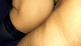 Beautiful milf couple enjoys anal assfucking in lingerie at night