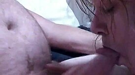 how sloppy and wet is this blowjob with handjob leading to cum?