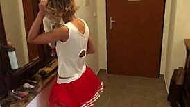 Private Phone Captures Direct Pussy Close-Up Under Her Skirt