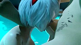 Hot Futanari Sex Near Pool - Sexy Girl Sucks Cock And Animation Shemale Fucks Bitch!