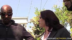 Busty Cougar Handles Two Bbc!