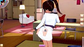 Professor Claudia Moreno enjoys titty fuck with her curvy body and huge breasts