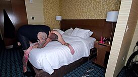 Random Guy Fucks Wife's Ass and Mouth in Hotel