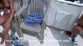 innocent teens turn into wild public pussy eating sluts on party boat