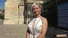 Kim, the flirty French milf, surprises with bold moves. What's her next naughty trick?