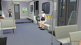 old stranger gropes young asian student in subway