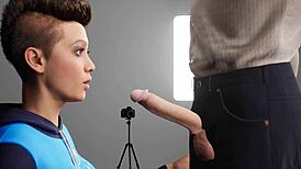 Teen Chokes On Deepthroat Blowjob In 3D Hentai.