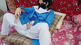 Wow! Sobia Nasir rocks college girl uniform on live Whatsapp call!