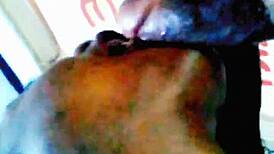 In this homemade scene, the muscular ebony slut bends over for intense doggystyle action