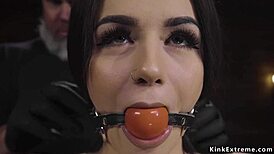 the fresh pale brunette explores bondage as a slave