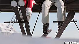 Milfy Ski Instructor Brandi Shows Young Stud Wild New Moves