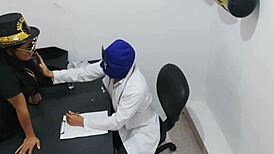 masked doctor seduced by nurse at new year's eve party