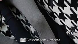 In the gayroom, twinks indulge in furry ass stuffing and blowjob fun.