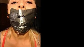 I'm your gagged little secret, bound in bondage and choked during deepthroat