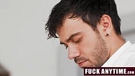 Boys Freeuse Their Stepsister in Doggystyle and Blowjob for Science Project