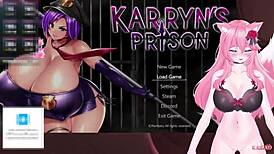 Vtuber Kanakovt 玩 Karryns Prison，猫娘小穴被不停挑逗和使用，大声呻吟 ASMR