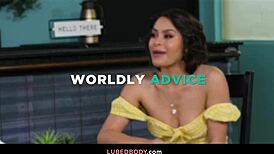 Hot friend Nicole Aria offers nuru massage to spa owner man