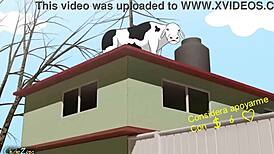 Chuchozepa Tia奶奶Hentai动画中猛吸鸡巴