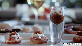 My horny Filipina girlfriend gets wild while it's raining outside, showing off her natural tits in this homemade video