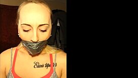 I'm your gagged little secret, bound in bondage and choked during deepthroat