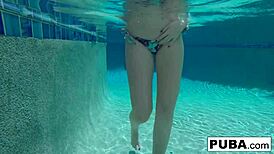 Samantha Rone's Underwater Pool Masturbation Session