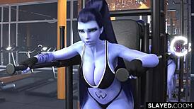 Black Rider Dominates Widowmaker in Wild Scene