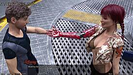 Flirting Hard with Half-Robot Girl in Space 18