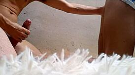 My naughty neighbor Flakael always craved pounding my tight pussy outdoors. It finally happened!