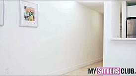 Wow, this teen babysitter is banging my client after his date flaked! 😍