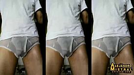 Alejandro Mistral's Gay Erection in White Underwear!