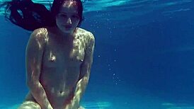 Kittina Ivory Strips Naked in the Swimming Pool Boldly