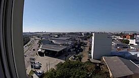 watching her naked body in the hotel window creampie voyeur