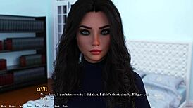 being a dik 143, hot rich brunette ASKS me HARD QUESTIONS in outfit