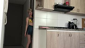 discovered my hermanastro masturbating in secret, couldn’t resist joining the hot latina action with big ass and natural tits