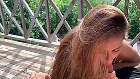 My wife tans by the pool. Meanwhile, sister-in-law bangs me on the balcony!