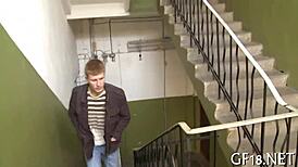 her boyfriend watches as ex girlfriend gets seduced into hardcore pussy action for cash