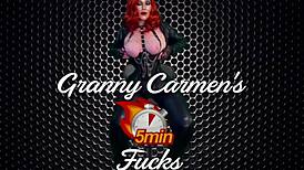 Granny Peggy Sue Pegging and Sucking Cock for Cum Swallow