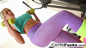 Workout Session Leads to Intense Sex with Brunette Star