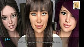 John fucks 4 hot ladies in new house.