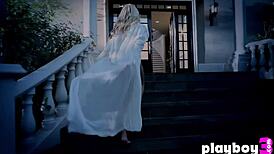 Sexy Blonde Ashley Mattingly Strips Solo for Playboy