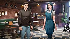 Pretty anime girl engages in outdoor sex scene