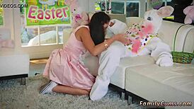 teen hooks up with friend for cum, while stepuncle bangs bunny hard. just another wild day.