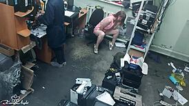 Experience The Thrill As This Slutty Blonde Publicly Masturbates Next To A Stranger.