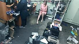 Experience The Thrill As This Slutty Blonde Publicly Masturbates Next To A Stranger.