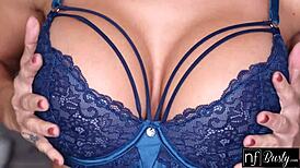 i love how this blonde with massive tits serves up pasta and pussy for supper