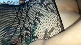 athletic milf with big tits and tattoo rides before rock show orgasm